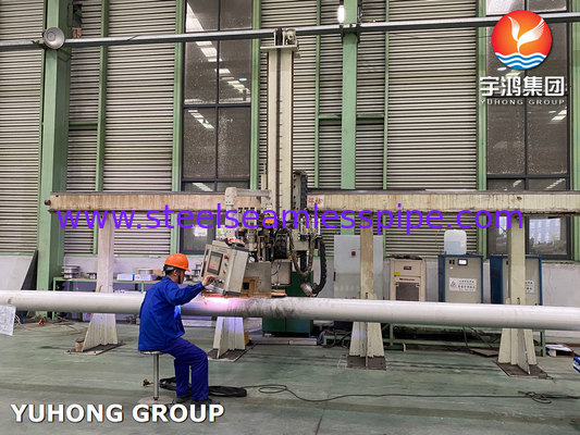 Astm A358 Cl.1 Cl.3 Tp304h स्टेनलेस स्टील वेल्डेड पाइप सादा अंत