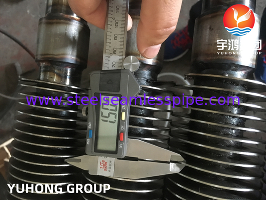 ASME SA213 T12 SMLS बेस ट्यूब कार्बन स्टील फिन्स HFW फिनड ट्यूब एयर कूलर के लिए