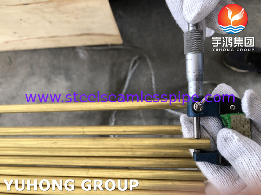 ASME SB111 C70600 C68700 C71500 C44300 सीमलेस ट्यूब 100% HT 15.88 X 1.24 X 6096MM