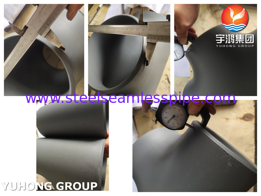 ASME B16.9 ASTM A234 WPB कार्बन स्टील पाइप फिटिंग ब्लैक कोटेड फिटिंग