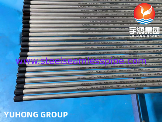 ASTM A213 TP316L स्टेनलेस स्टील ब्राइट एनील्ड ट्यूब इंस्ट्रूमेंटेशन ट्यूबिंग