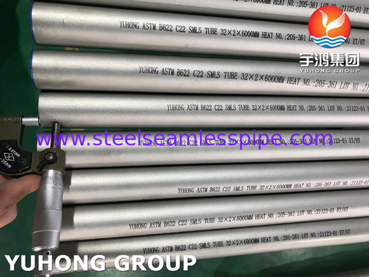 ASTM B622 / ASME SB622 Hastelloy C-22 ((UNS N6022, 2.4602)) सीमलेस ट्यूब