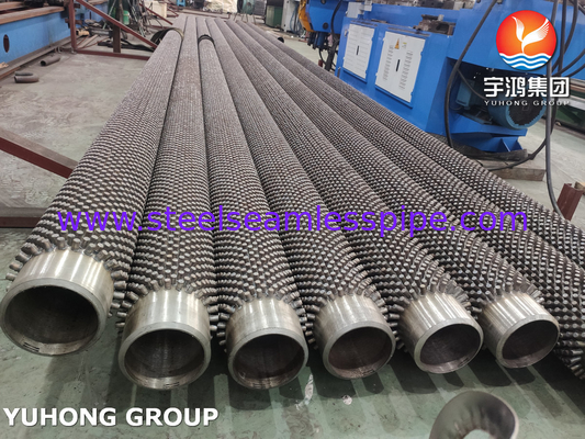 मिश्र धातु स्टील ASTM A213, ASME SA213 T9 स्टीम फर्नेस के लिए स्टड फिन ट्यूब