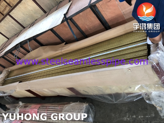 ASTM B111 C68700 / CuZn20Al2 हीट एक्सचेंजर के लिए सीमलेस एल्यूमीनियम पीतल ट्यूब