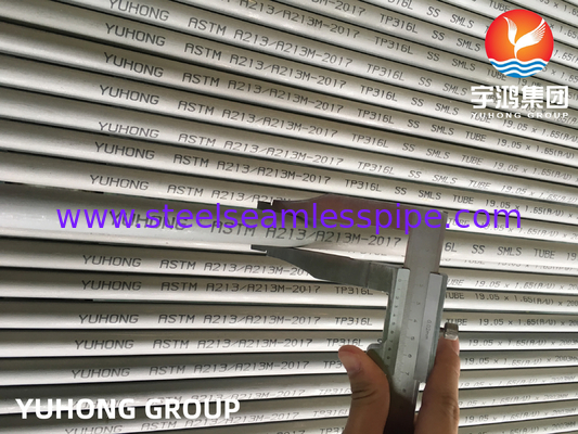 ASME SA213 TP316L सीमलेस स्टेनलेस स्टील ट्यूब BWG 20 0.89 मिमी के लिए ड्राई कूलर