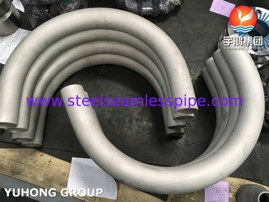 ASTM A403 WP304 स्टेनलेस स्टील 180 डिग्री कोहनी B16.9 बटवेल्ड पाइप फिटिंग