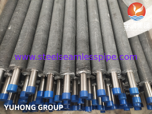 ASME SA249 TP304 AL सूखी ओवन गर्मी विनिमय के लिए T-प्रकार के extruded फिनड ट्यूब गोल आकार
