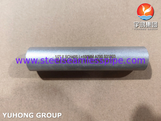 ASME B36.10 पाइप निप्पल ASTM A790 UNS S31803 सीमलेस डुप्लेक्स स्टील निप्पल