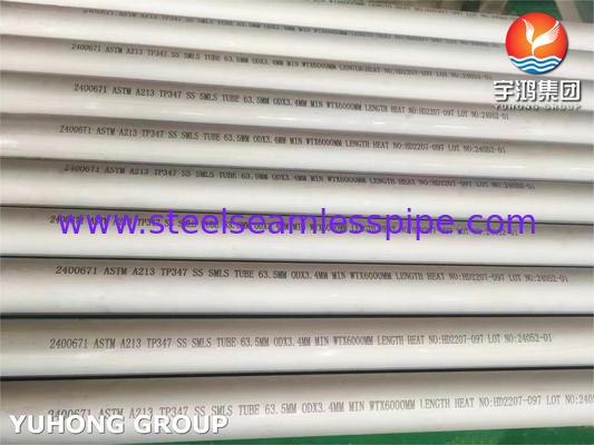 ASTM A213/ASME SA 213 TP347/TP347H स्टेनलेस स्टील सीमलेस ट्यूब इन हीट एक्सचेंजर बॉयलर
