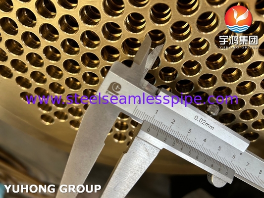 ASTM B171 C46400 थर्मल एक्सचेंजर के लिए स्थिर ट्यूब शीट आवश्यक घटक