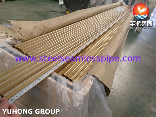 सीमलेस कॉपर एलॉय हीट कंडेनसर ट्यूब Astm B111 C44300 O61 CuZn28Sn1