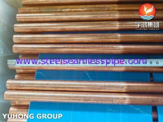 ASTM B111 C12200 तेल और गैस उद्योग के लिए तांबा मिश्र धातु कम फिन ट्यूब