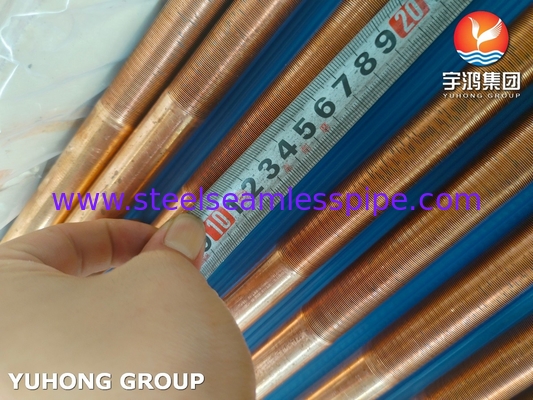 ASTM B111 UNS C12200 सीमलेस कॉपर ट्यूब हीट एक्सचेंजर लो फिन ट्यूब