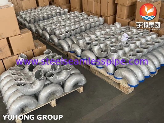 स्टेनलेस / डुप्लेक्स स्टील बटवेल्ड फिटिंग 180 डिग्री रिटर्न कोहनी ASME B16.9