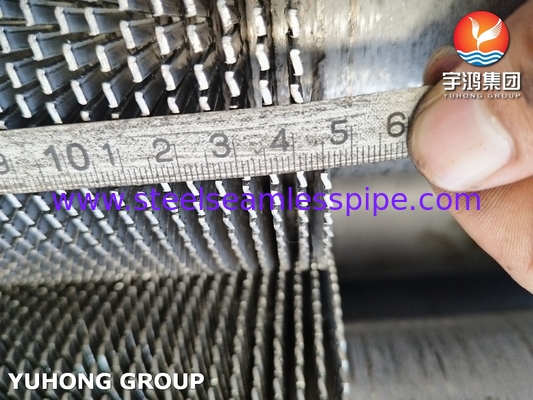 ASTM A312 TP304H स्टेनलेस स्टील HFW Serrated Fined Tube Spiral Fin Tube