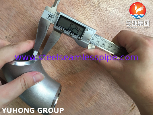 ASME SB366 WP904L-S स्टेनलेस स्टील 90° LR कोहनी BW फिटिंग ASME B16.9