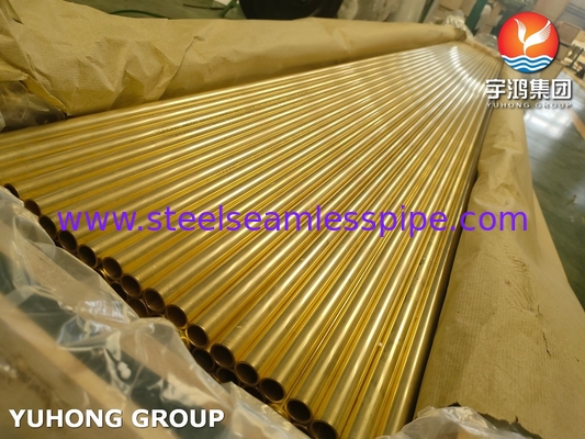 ASTM B111 C44300 O61 एडमिरल्टी पीतल ट्यूब सीमलेस कॉपर हीट एक्सचेंजर ट्यूब