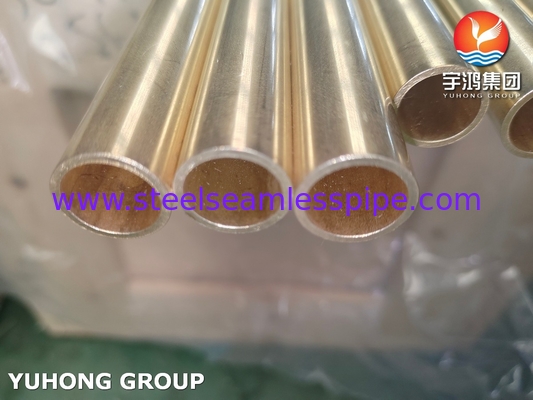 ASTM B111 C44300 O61 एडमिरल्टी पीतल ट्यूब सीमलेस कॉपर हीट एक्सचेंजर ट्यूब