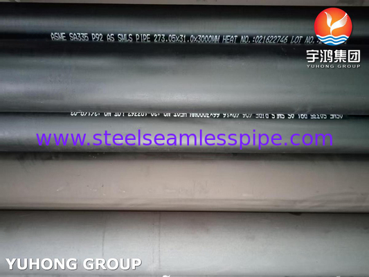 ASTM A335 / ASME SA335 P92 मिश्र धातु स्टील सीमलेस पाइप उच्च दबाव बॉयलर पाइप