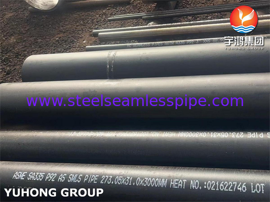 ASTM A335 / ASME SA335 P92 मिश्र धातु स्टील सीमलेस पाइप उच्च दबाव बॉयलर पाइप