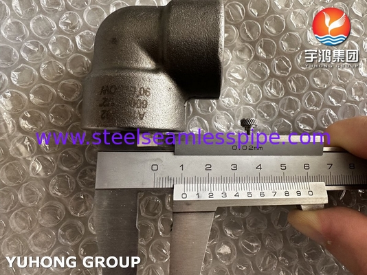 ASTM A182 F92 मिश्र धातु स्टील 90° कोहनी 6000# उच्च दबाव फोर्ज पाइप फिटिंग