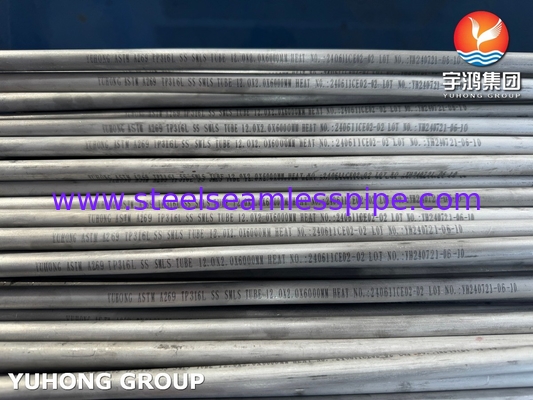 ASTM A269 TP316L खोखले स्टेनलेस स्टील सीमलेस ट्यूब एनील्ड अचार ट्यूबिंग