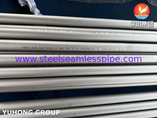 ASTM A269 TP316L खोखले स्टेनलेस स्टील सीमलेस ट्यूब एनील्ड अचार ट्यूबिंग
