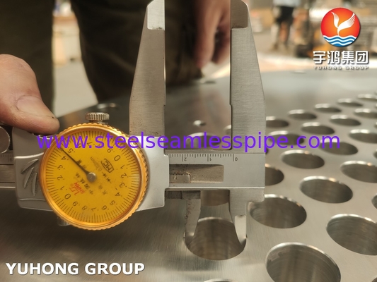 गर्मी एक्सचेंजर के लिए ASME SA240 SS304 स्टेनलेस स्टील ट्यूब शीट