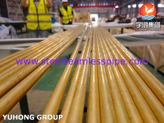 ASTM B111 ASME SB111 C68700 हीट एक्सचेंजर के लिए एल्यूमीनियम पीतल ट्यूब