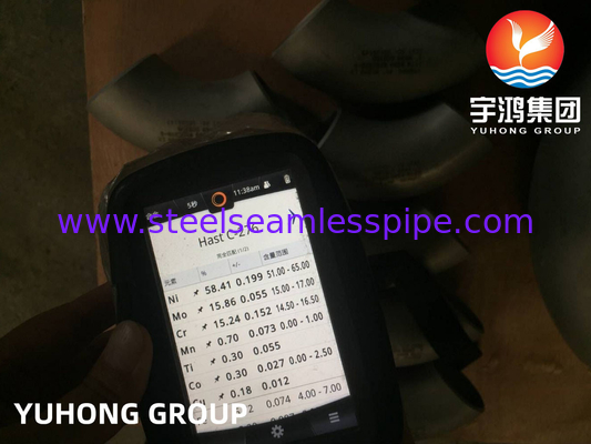 ASTM B366 UNS N10276 / Hastelloy C276 कोहनी Hastelloy स्टील बटवेल्ड फिटिंग
