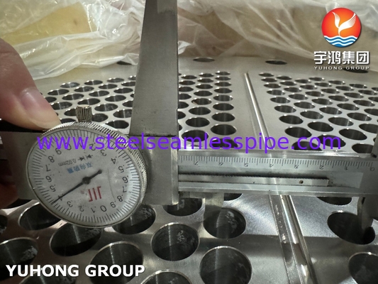 ASTM A182 F304L हीट एक्सचेंजर की विधानसभा के लिए स्टेनलेस स्टील के ट्यूब शीट