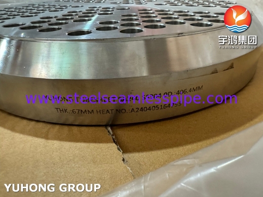 ASTM A240 SS304 हीट एक्सचेंजर सामान के लिए ट्यूबशीट