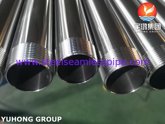 ASTM A270 सैनिटरी ट्यूब TP304 स्टेनलेस स्टील सीमलेस ट्यूब एनपीटी धागा अंत के साथ