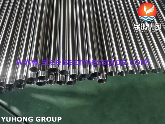 ASTM A270 सैनिटरी ट्यूब TP304 स्टेनलेस स्टील सीमलेस ट्यूब एनपीटी धागा अंत के साथ