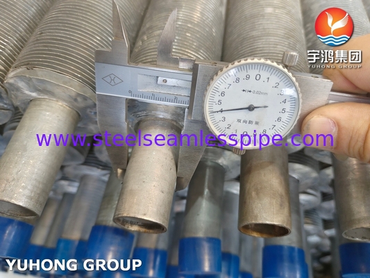 ASTM269 TP304 सीमलेस ट्यूब स्टेनलेस स्टील थर्मल एक्सचेंजर के लिए एक्सट्रूडेड फिन ट्यूब