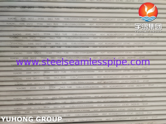 3000MM TP304 स्टेनलेस स्टील सीमलेस ट्यूब ASTM A213 खाद्य उद्योग के लिए