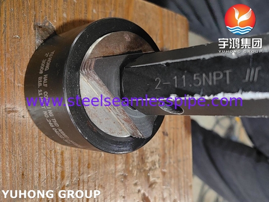 स्टेनलेस स्टील फोल्डेड फिटिंग ASME SA105 B16.11 3000 NPT B16.11 मानक के साथ आधा युग्मन