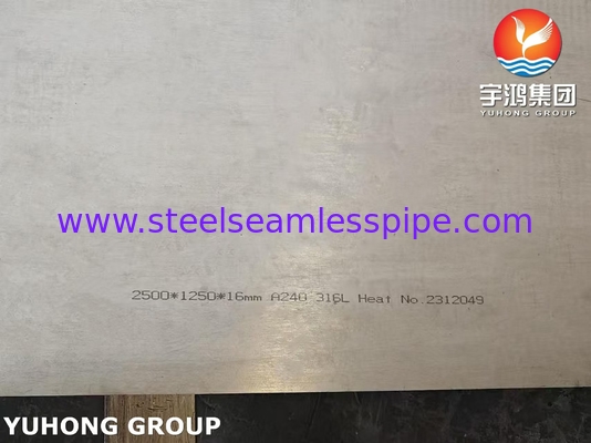 ASTM A240 SS316L 1.4404 S31603 तेल और गैस के लिए स्टेनलेस स्टील प्लेट