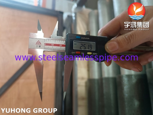 TP304H HFW फिन ट्यूब सेरेटेड टाइप ASTM A312 HRSG हीट रिकवरी स्टीम सिस्टम के लिए