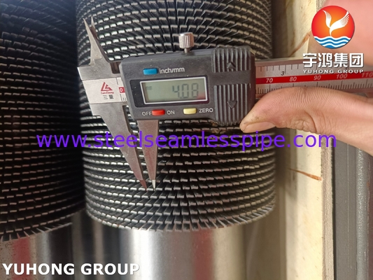 TP304H HFW फिन ट्यूब सेरेटेड टाइप ASTM A312 HRSG हीट रिकवरी स्टीम सिस्टम के लिए