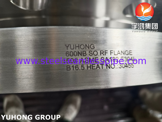 ASME SA182 F304L स्टेनलेस स्टील फोल्डेड फ्लैंज फ्लिप ऑन SO राइज्ड RF B16.5