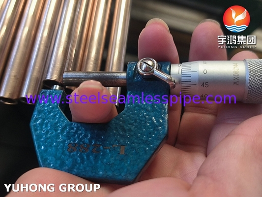कंडेनसर, हीट एक्सचेंजर अनुप्रयोग के लिए ASTM B111 C70600 कॉपर निकेल ट्यूब