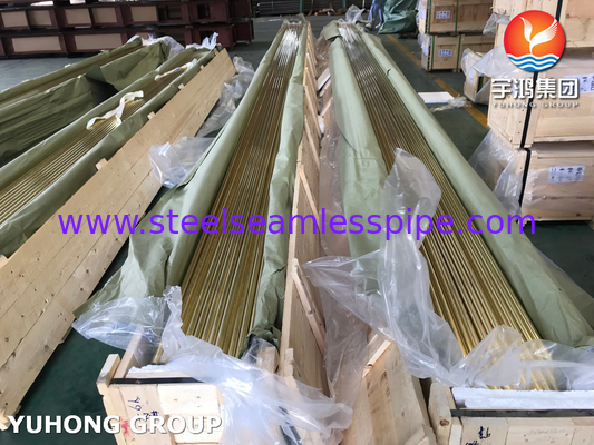कंडेनसर हीट एक्सचेंजर अनुप्रयोग के लिए ASTM B111 / ASME SB111 C44300 कॉपर ट्यूब