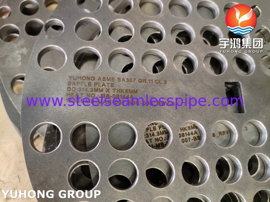 हीट एक्सचेंजर पार्ट्स प्रेशर वेसल BAFFLE PLATE SA387 GR.11 CL.2 A36