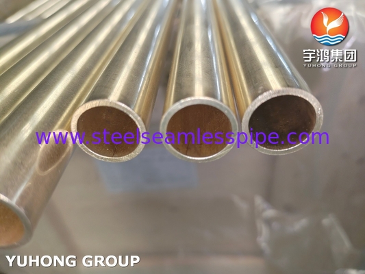 ASME SB111 C44300 सीमलेस ब्रास ट्यूब हीट एक्सचेंजर के लिए कॉपर ट्यूब