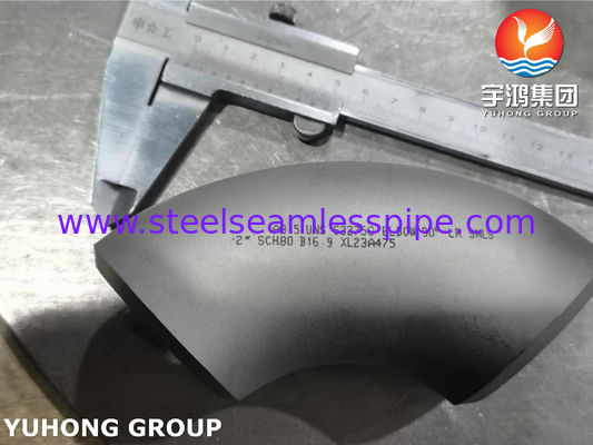 ASTM A815 S32750 डुप्लेक्स स्टेनलेस स्टील फिटिंग कोहनी 90 डिग्री लंबी त्रिज्या बट वेल्डेड