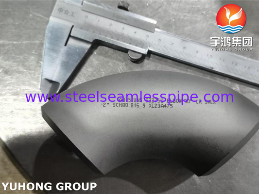 ASTM A815 S32750 डुप्लेक्स स्टेनलेस स्टील फिटिंग कोहनी 90° LR बटवेल्ड B16.9