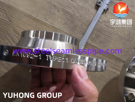 EN 1092-1 TYPE11 1.4404 ऊंचा चेहरा वेल्ड गर्दन फ्लैंज उच्च शक्ति उच्च स्थायित्व