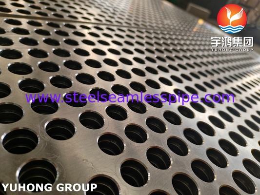 मिश्र धातु स्टील ट्यूब शीट ASTM A335 ASME SA335 F5N OD 1761MM*182MM 2476HOLES*19.25MM हीट एक्सचेंजर अनुप्रयोग