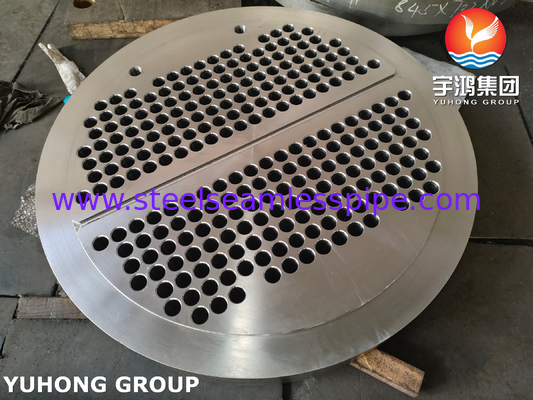 मिश्र धातु स्टील ट्यूब शीट ASTM A335 ASME SA335 F5N OD 1761MM*182MM 2476HOLES*19.25MM हीट एक्सचेंजर अनुप्रयोग